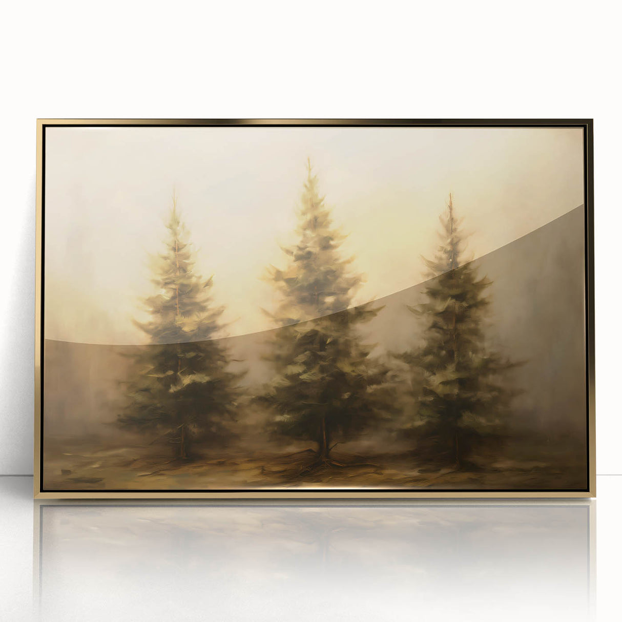 Rustic Pine Trees - Thanksgiving Wall Hangings Canvas
