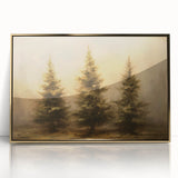 Rustic Pine Trees - Thanksgiving Wall Hangings Canvas