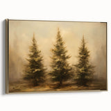 Rustic Pine Trees - Thanksgiving Wall Hangings Canvas