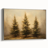 Rustic Pine Trees - Thanksgiving Wall Hangings Canvas