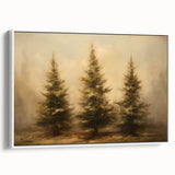 Rustic Pine Trees - Thanksgiving Wall Hangings Canvas