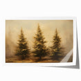 Rustic Pine Trees - Thanksgiving Wall Hangings Canvas