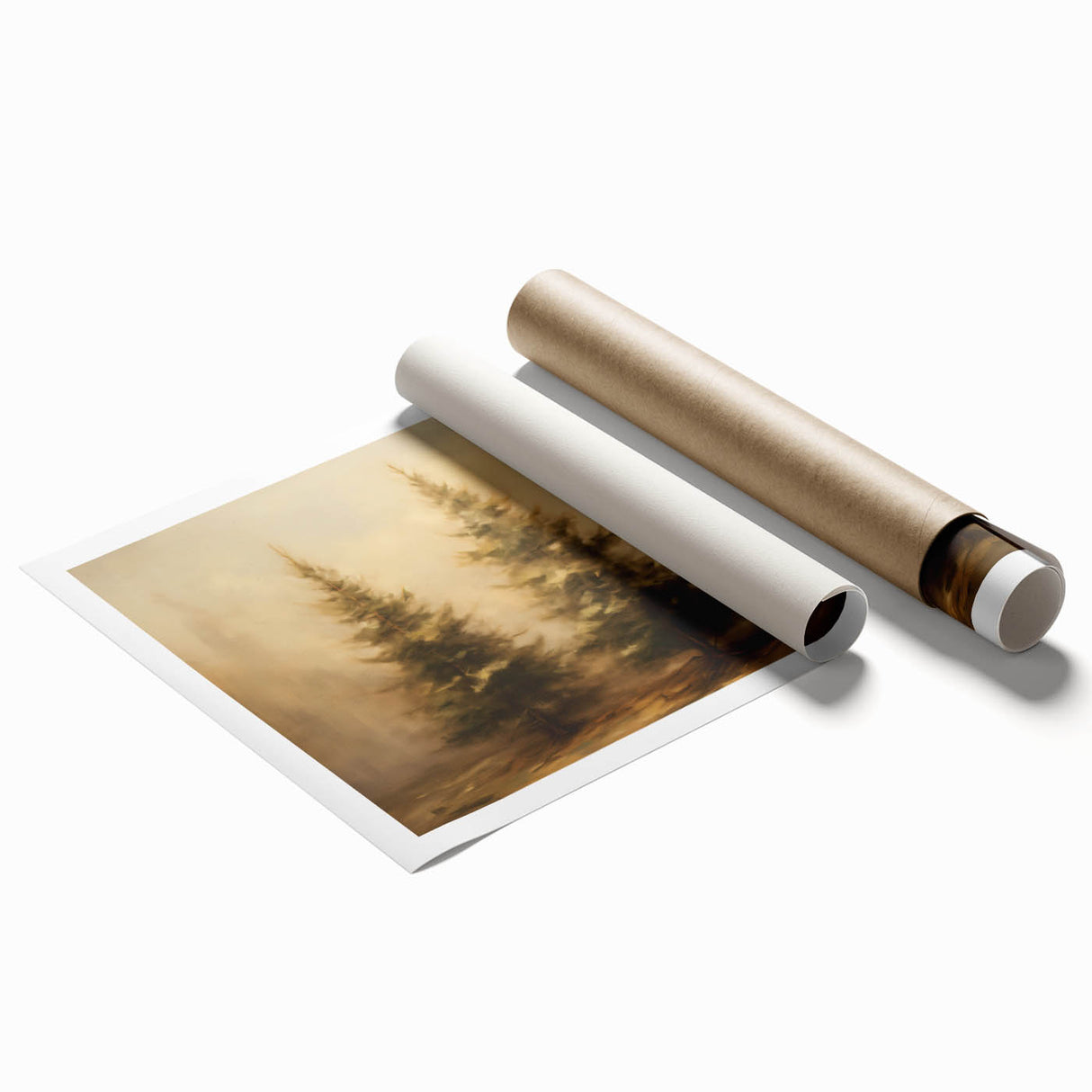 Rustic Pine Trees - Thanksgiving Wall Hangings Canvas