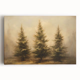 Rustic Pine Trees - Thanksgiving Wall Hangings Canvas