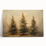 Rustic Pine Trees - Thanksgiving Wall Hangings Canvas