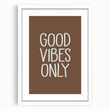 Good Vibes Only - Boys Wall Art Prints Kids Room Decor
