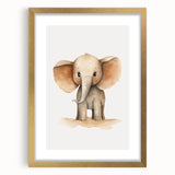 Cute Baby Elephant Nursery Wall Art - Baby Room Decor Print