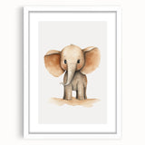 Cute Baby Elephant Nursery Wall Art - Baby Room Decor Print