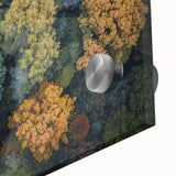 Close-up of a landscape acrylic glass artwork showcasing vibrant colors and intricate details, perfect for modern home decor, enhancing aesthetic appeal.