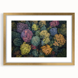 Elegant gold landscape frame with a white mat, showcasing a modern art print. Ideal for enhancing home decor, available in various sizes to fit any space.