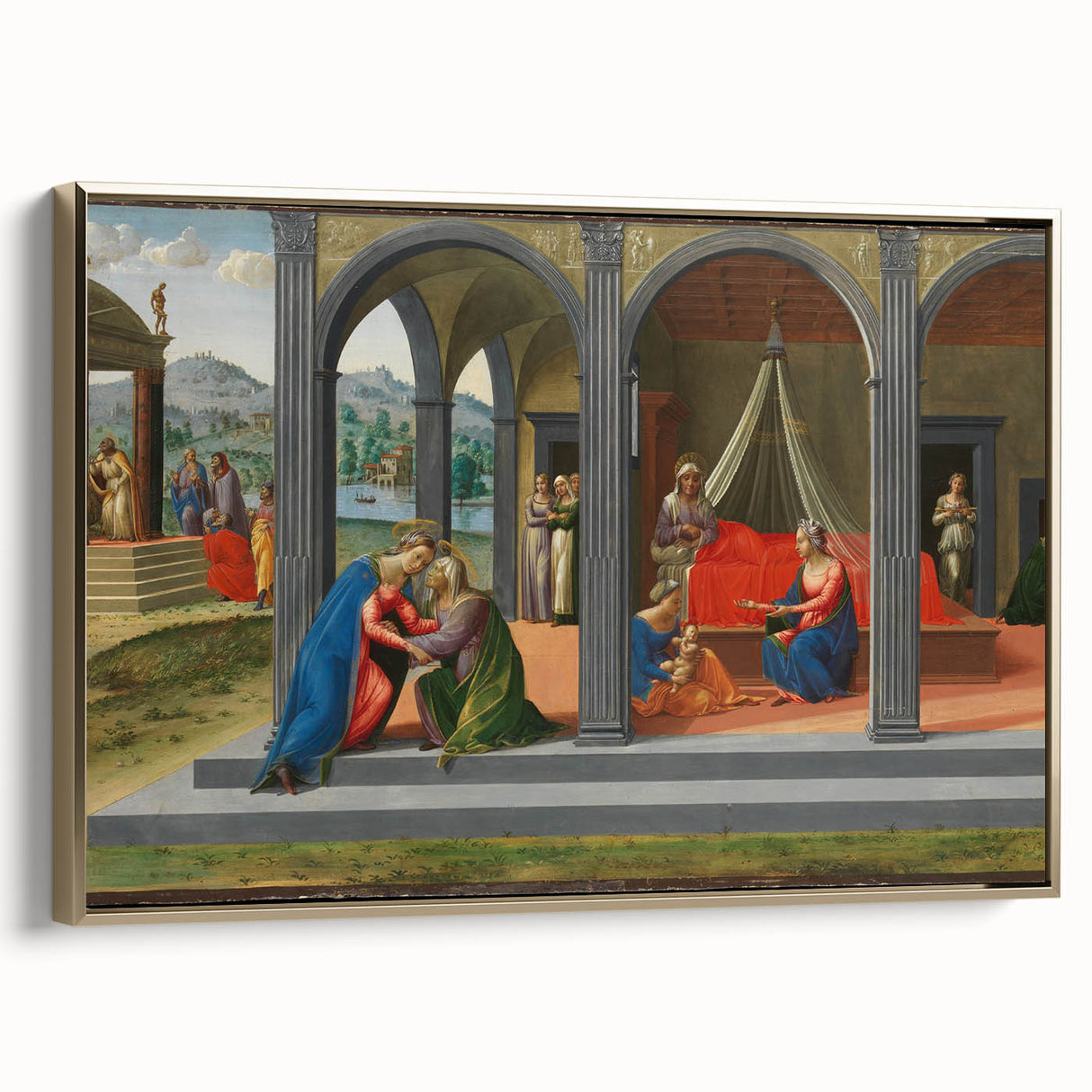 Medieval Wall Art - Gothic "Life of Saint John the Baptist" Historic Print