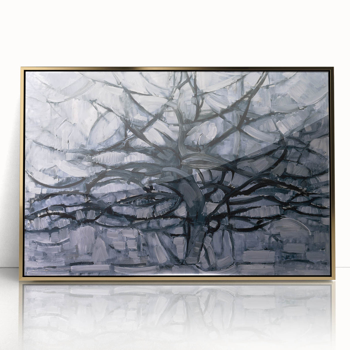 Piet Mondrian's Gray Tree - Minimalist Contemporary Wall Art Print