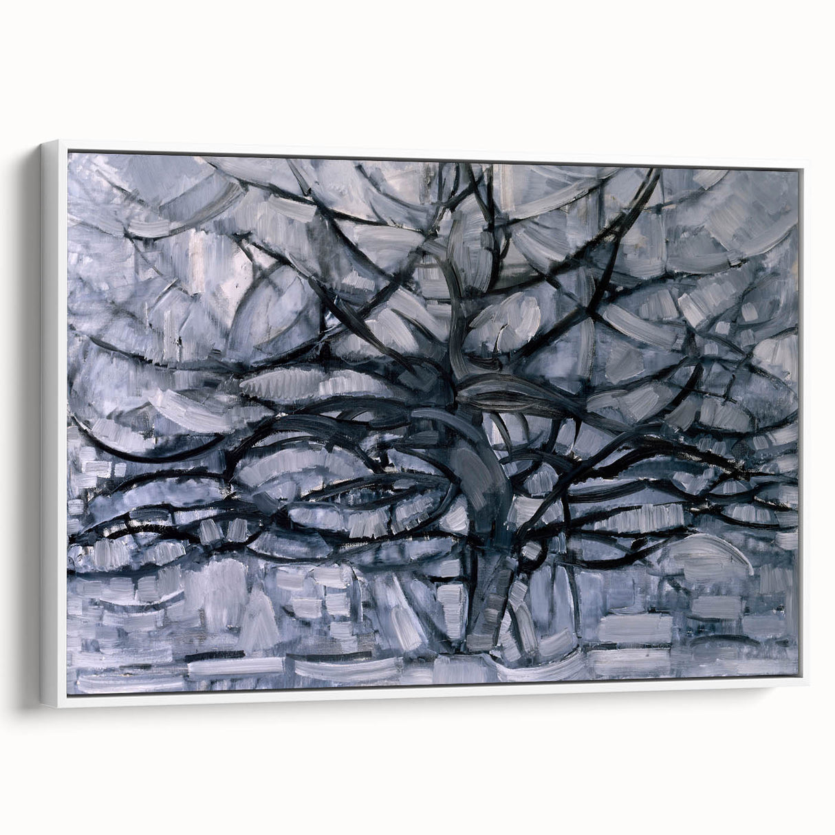 Piet Mondrian's Gray Tree - Minimalist Contemporary Wall Art Print