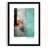 Extra large framed Rothko-inspired abstract art print with vibrant color blocks on canvas, ideal for living room decor.