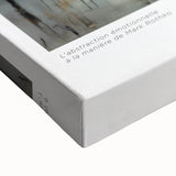 Large art featuring a black and white landscape painting on stretched canvas, suitable for bedroom decor.