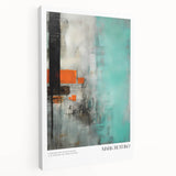 Large abstract wall art in deep red and burgundy hues on stretched canvas, suitable for kitchen wall decor.