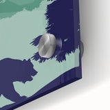 Alaska Retro Travel Poster Art | Vintage Mountain Bear Print