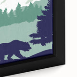 Alaska Retro Travel Poster Art | Vintage Mountain Bear Print