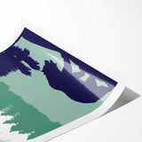 Alaska Retro Travel Poster Art | Vintage Mountain Bear Print