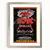 AC/DC Monsters of Rock Retro Poster Art – Vintage Rock Wall Art