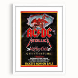 AC/DC Monsters of Rock Retro Poster Art – Vintage Rock Wall Art