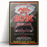 AC/DC Monsters of Rock Retro Poster Art – Vintage Rock Wall Art