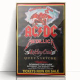 AC/DC Monsters of Rock Retro Poster Art – Vintage Rock Wall Art