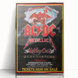 AC/DC Monsters of Rock Retro Poster Art – Vintage Rock Wall Art