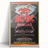 AC/DC Monsters of Rock Retro Poster Art – Vintage Rock Wall Art