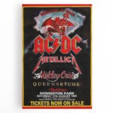 AC/DC Monsters of Rock Retro Poster Art – Vintage Rock Wall Art