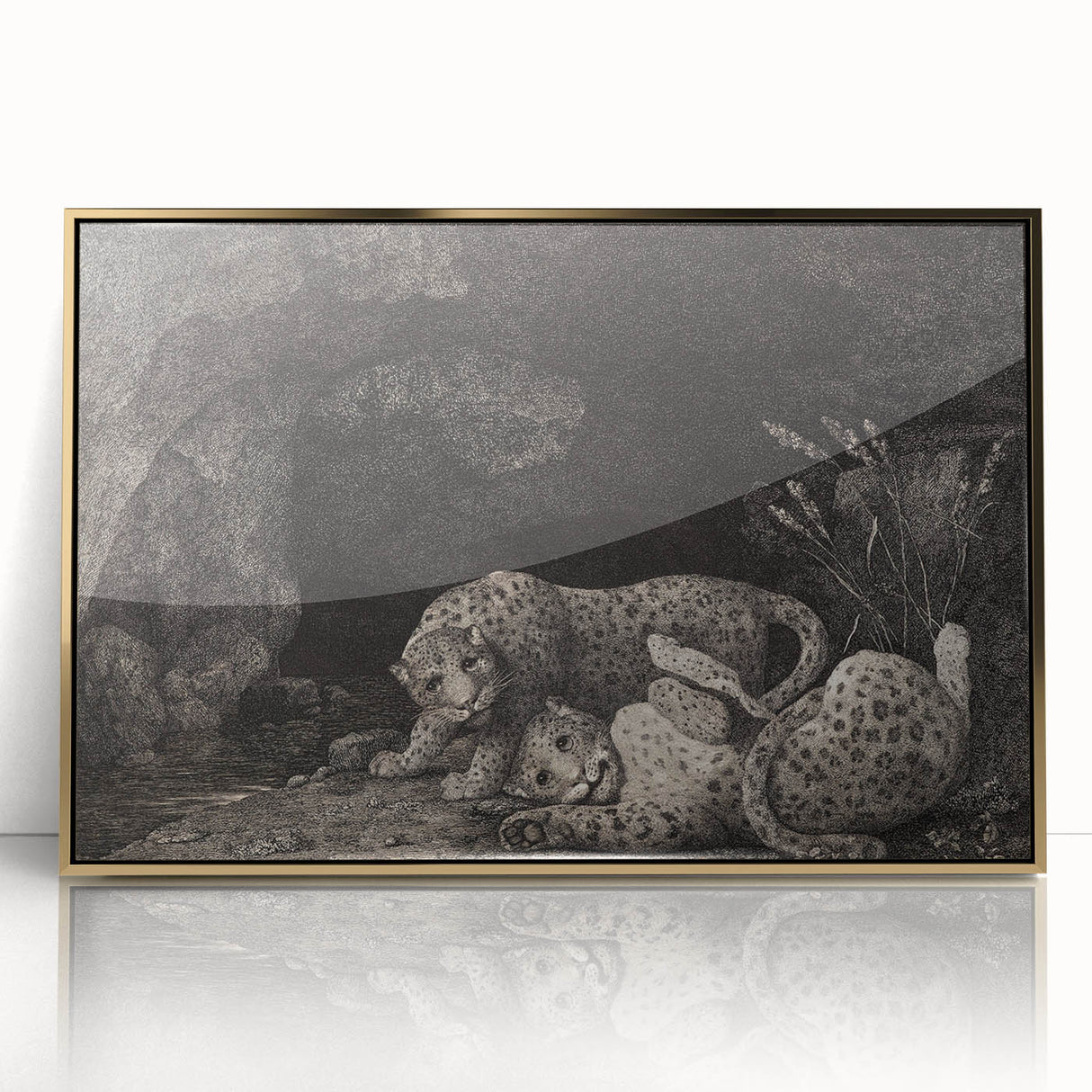 Realism Art Print – Tygers at Play by George Stubbs | Classical Wildlife Art