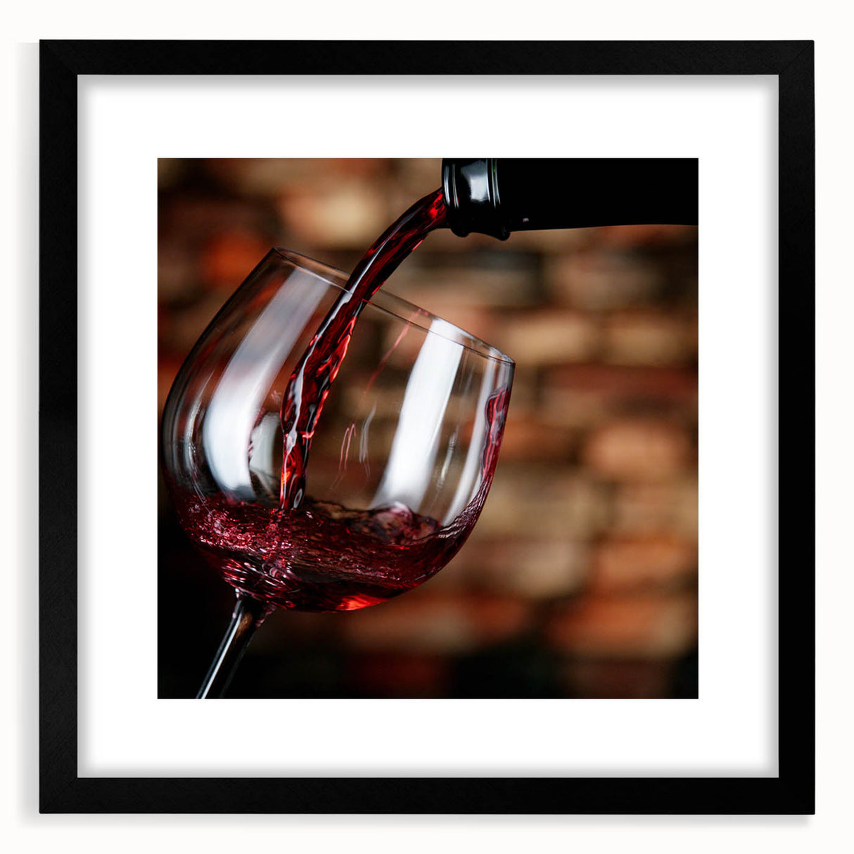 Rustic Wine Pour - Framed Kitchen Prints for Warm Ambiance