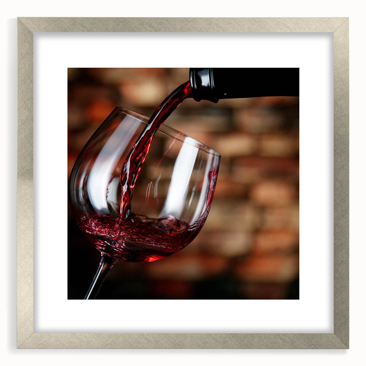 Rustic Wine Pour - Framed Kitchen Prints for Warm Ambiance
