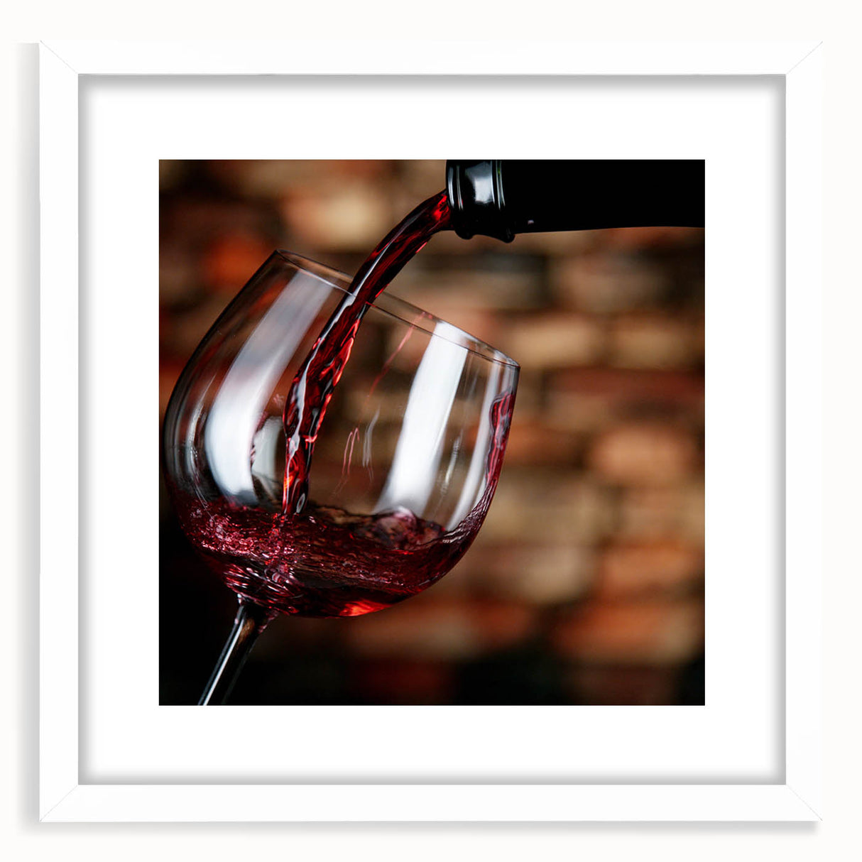 Rustic Wine Pour - Framed Kitchen Prints for Warm Ambiance