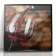 Rustic Wine Pour - Framed Kitchen Prints for Warm Ambiance