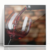 Rustic Wine Pour - Framed Kitchen Prints for Warm Ambiance