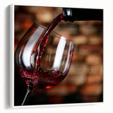 Rustic Wine Pour - Framed Kitchen Prints for Warm Ambiance