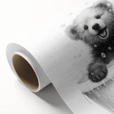 Bathroom Art Prints - Playful Bear in Bathtub