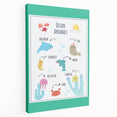 Ocean Animals Kids Educational Wall Art – Learning Poster