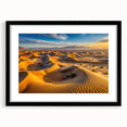 Extra large abstract art print featuring colorful, textured scenery of Algeria on a black framed canvas.