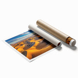 Extra large rolled print of an Algerian landscape featuring muted earth tones, ideal for classy bathroom wall art.