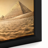 Extra large framed canvas featuring a textured depiction of an African scenery in vibrant colors.