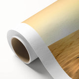 Art Deco style poster of Egyptian scenery on rolled canvas, with muted earth tones, ideal for nursery wall art.