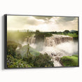 Framed canvas of a black and white Ethiopian landscape, ideal for bedroom wall decor.