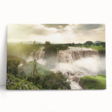 Monochrome Ethiopian landscape on large stretched canvas, suited for kitchen or bedroom decor.