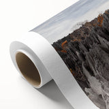 Art deco poster of Madagascar scenery in pastel colors on rolled canvas, ideal for nursery wall art.