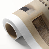 Art Deco style poster of African scenery on rolled canvas, featuring earthy tones.