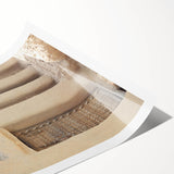 Extra large rolled print featuring line art flowers in monochrome, ideal for large living room wall art.