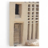 Black and white photograph of an African landscape on large stretched canvas, ideal for kitchen wall art.