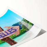 Extra large rolled print featuring line art flowers in muted earth tones, ideal for large living room wall decor.